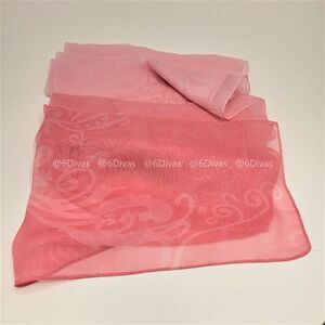 Womens Pink Scarf All Season Summer Sweater Scarf Gradient Pink Color